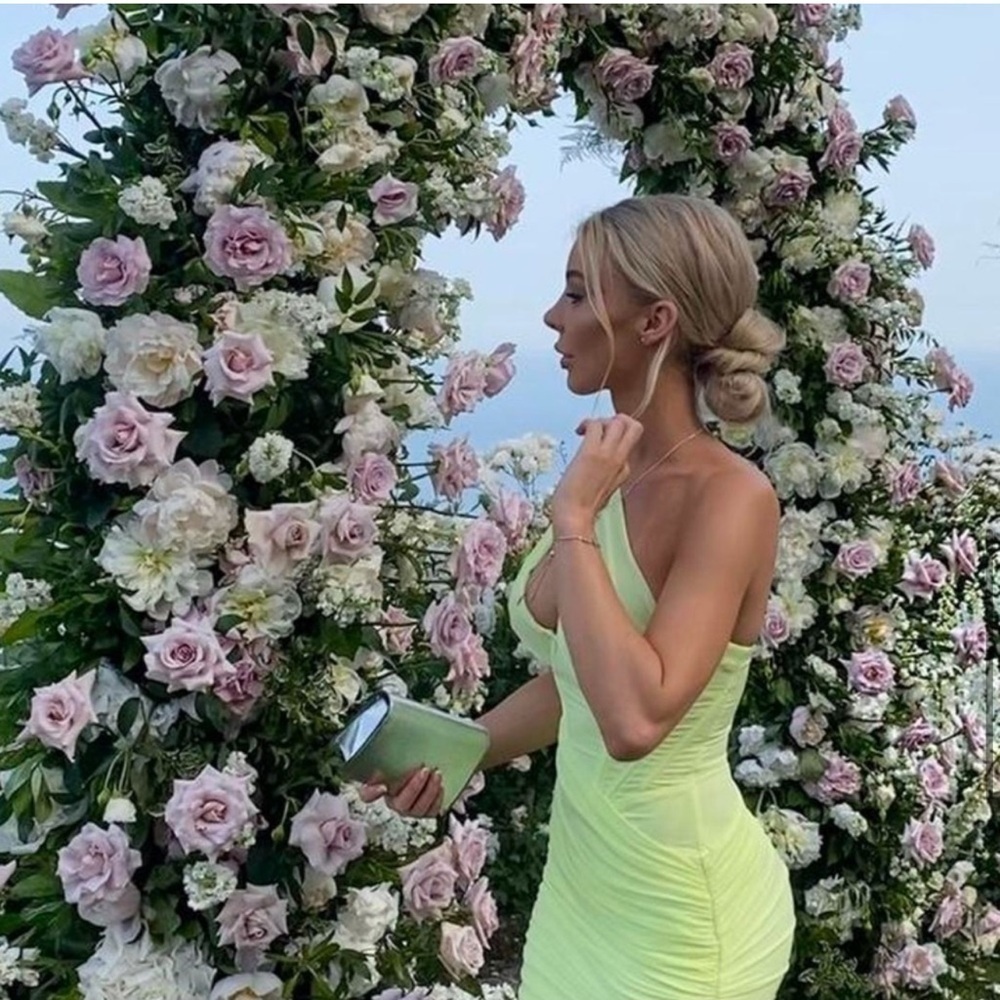 House of CB Clementine Mini Dress in Lime - Picture 8 of 14
